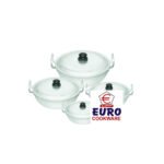 Karahi Plano (KP) KP-041 Anodized cookware with Aluminum Bar Handles) with coverin Dull atin Finish