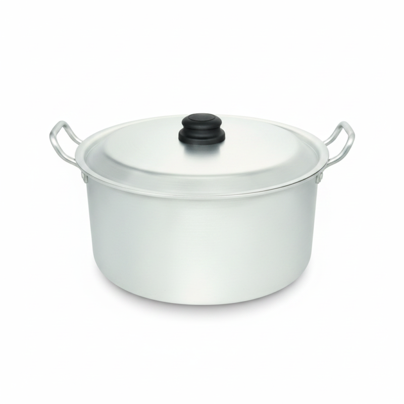 Premium Quality Anodized Round Casserole (Daigchi) with Lid & Handles
