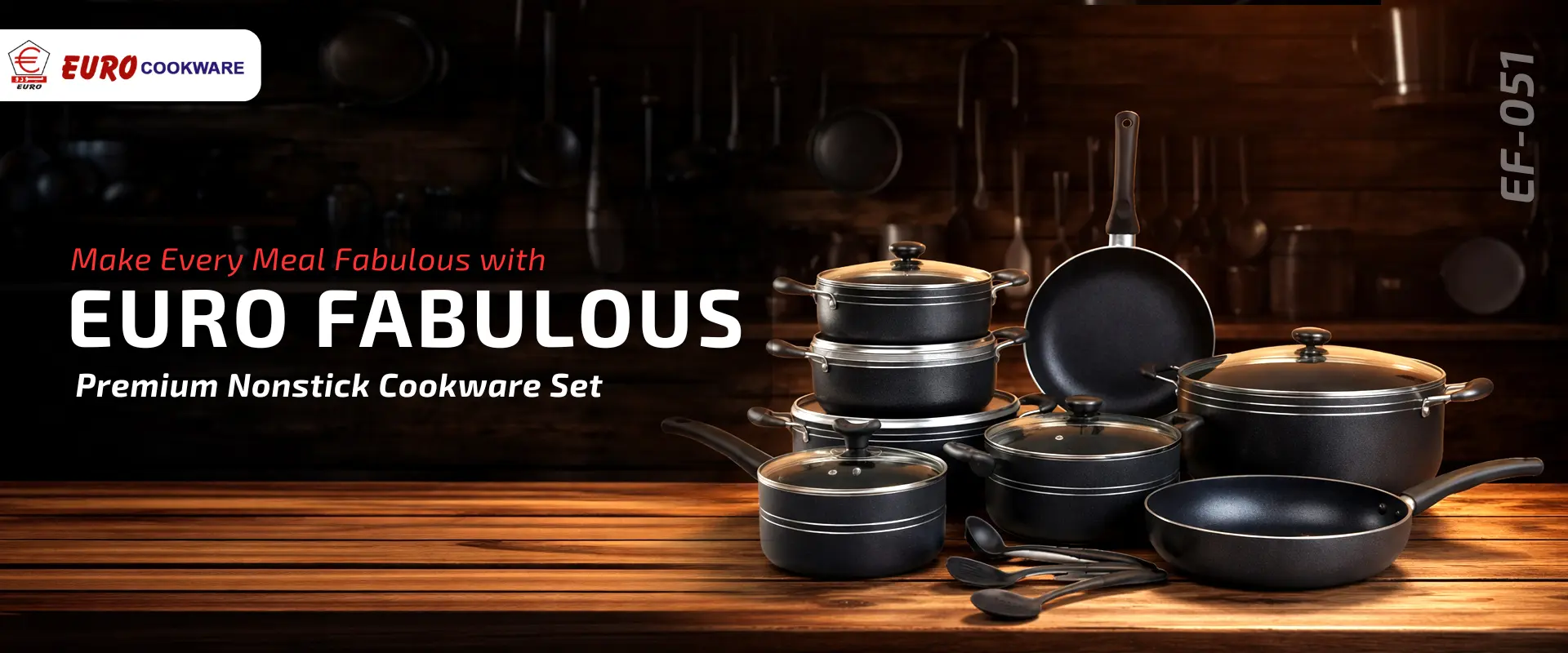 EURO Fabulous EF-051 – Premium Nonstick Cookware Set